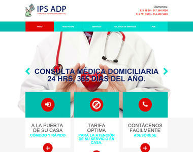 Página Web IPS Atención al Paciente Domiciliario